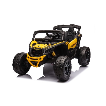 Auto Macchina Elettrica per Bambini 24V UTV CAN AM MAVERICK Telecomando 2 Motori da 200W Porte Apribili Yellow|Toys Car