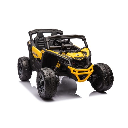 Auto Macchina Elettrica per Bambini 24V UTV CAN AM MAVERICK Telecomando 2 Motori da 200W Porte Apribili Yellow|Toys Car