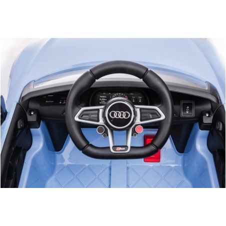 Auto Macchina Elettrica 12V NEW Audi R8 Spyder per Bambini Led MP3 con Telecomando Sedile in pelle Blue|Toys Car