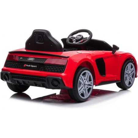 Auto Macchina Elettrica 12V NEW Audi R8 Spyder per Bambini Led MP3 con Telecomando Sedile in pelle Rossa|Toys Car
