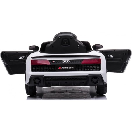 Auto Macchina Elettrica 12V NEW Audi R8 Spyder per Bambini Led MP3 con Telecomando Sedile in pelle Bianca|Toys Car