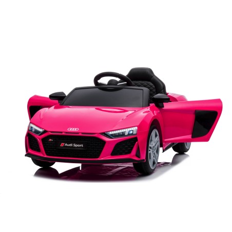Auto Macchina Elettrica 12V NEW Audi R8 Spyder per Bambini Led MP3 con Telecomando Sedile in pelle Rosa|Toys Car