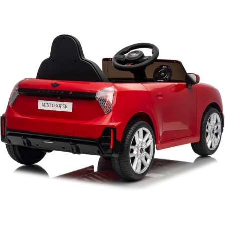 Auto Elettrica per Bambini Mini Cooper S Cabrio 12V Full Optional Sedile in Pelle Porte Apribili Telecomando Tappetino (Rossa)|Toys Car