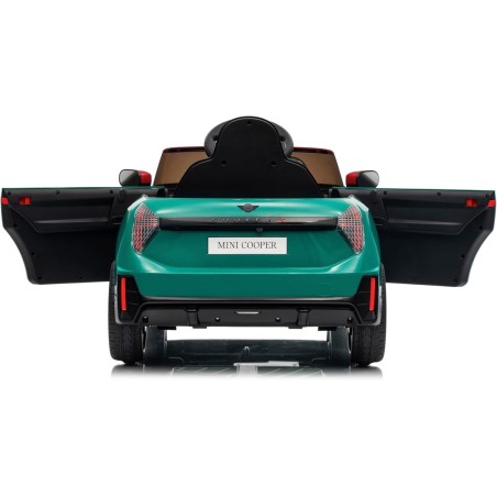 Auto Elettrica per Bambini Mini Cooper S Cabrio 12V Full Optional Sedile in Pelle Porte Apribili Telecomando Tappetino (Verde)|Toys Car