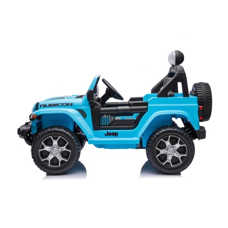 Auto Macchina Elettrica Jeep Wrangler Rubicon 12V per Bambini porte apribili Con telecomando Full accessori (Blu Sky)|Toys Car
