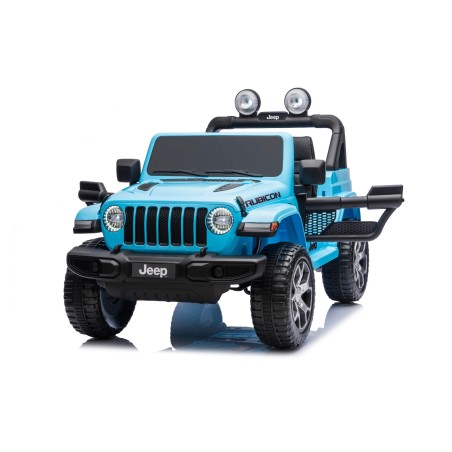 Auto Macchina Elettrica Jeep Wrangler Rubicon 12V per Bambini porte apribili Con telecomando Full accessori (Blu Sky)|Toys Car