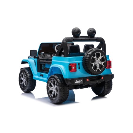 Auto Macchina Elettrica Jeep Wrangler Rubicon 12V per Bambini porte apribili Con telecomando Full accessori (Blu Sky)|Toys Car