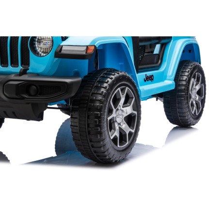 Auto Macchina Elettrica Jeep Wrangler Rubicon 12V per Bambini porte apribili Con telecomando Full accessori (Blu Sky)|Toys Car