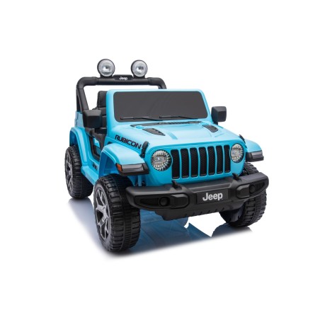Auto Macchina Elettrica Jeep Wrangler Rubicon 12V per Bambini porte apribili Con telecomando Full accessori (Blu Sky)|Toys Car