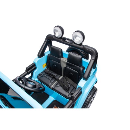 Auto Macchina Elettrica Jeep Wrangler Rubicon 12V per Bambini porte apribili Con telecomando Full accessori (Blu Sky)|Toys Car