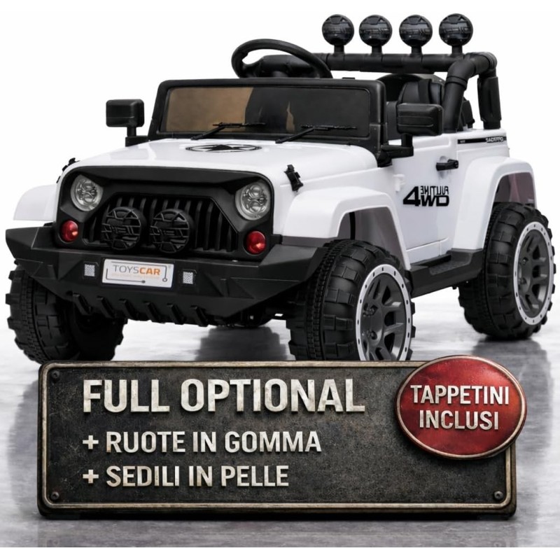 Auto Elettrica Jeep Adventure 12V per Bambini | Toyscar