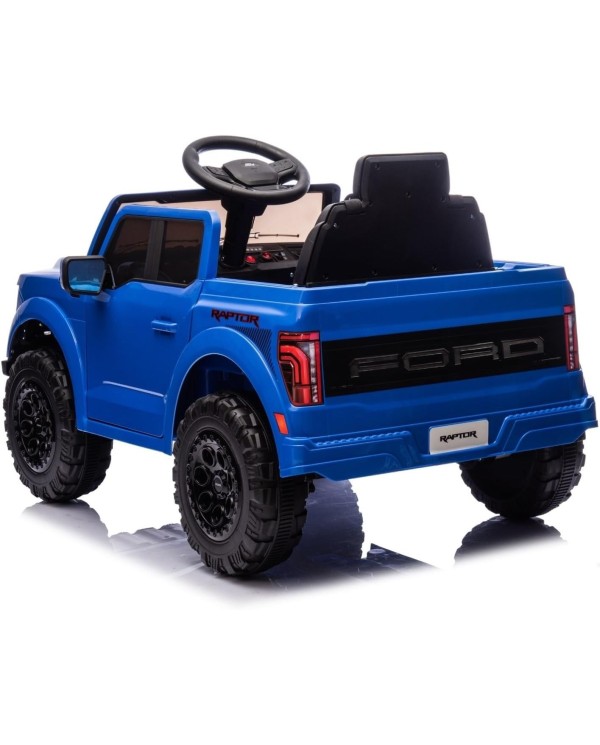 Auto Elettrica Bambini Ford Raptor 12V con Telecomando Porte Apribili, Bluetooth Luci LED e TAPPETINI Inclusi (Blue)|Toys Car