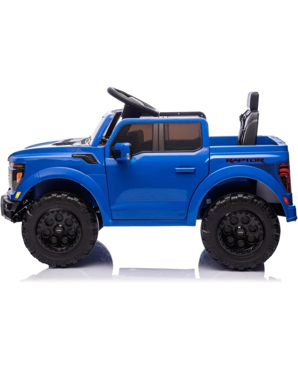 Auto Elettrica Bambini Ford Raptor 12V con Telecomando Porte Apribili, Bluetooth Luci LED e TAPPETINI Inclusi (Blue)|Toys Car