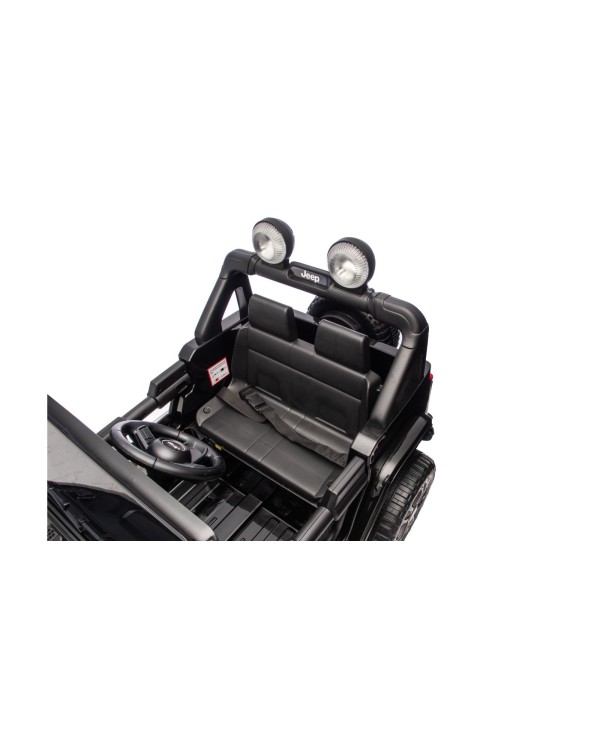 Auto Macchina Elettrica NEW Jeep Wrangler Rubicon 12V per Bambini porte apribili Con telecomando Full accessori Tappetini Nera|Toys Car