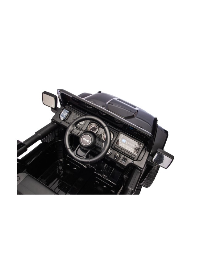 Auto Macchina Elettrica NEW Jeep Wrangler Rubicon 12V per Bambini porte apribili Con telecomando Full accessori Tappetini Nera|Toys Car