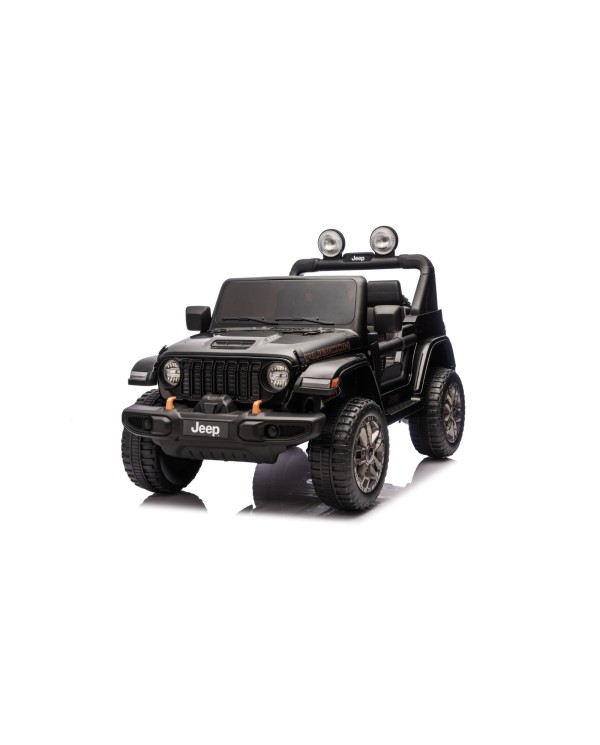 Auto Macchina Elettrica NEW Jeep Wrangler Rubicon 12V per Bambini porte apribili Con telecomando Full accessori Tappetini Nera|Toys Car