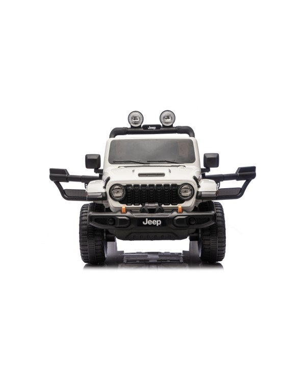 Auto Macchina Elettrica NEW Jeep Wrangler Rubicon 12V per Bambini porte apribili Con telecomando Full accessori Tappetini Bianca|Toys Car