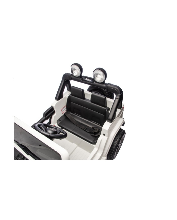 Auto Macchina Elettrica NEW Jeep Wrangler Rubicon 12V per Bambini porte apribili Con telecomando Full accessori Tappetini Bianca|Toys Car