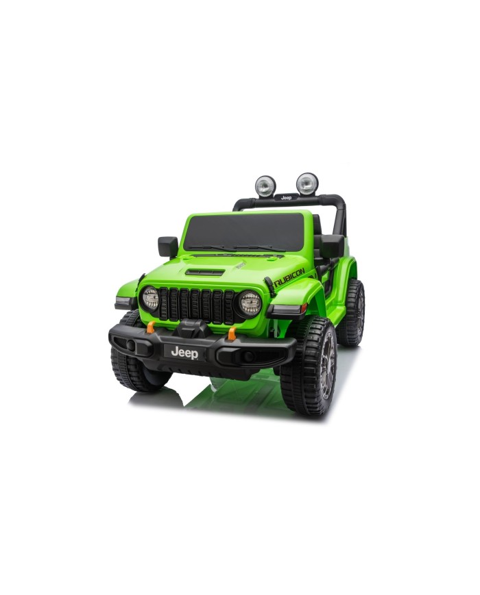 Auto Macchina Elettrica NEW Jeep Wrangler Rubicon 12V per Bambini porte apribili Con telecomando Full accessori Tappetini Verde|Toys Car