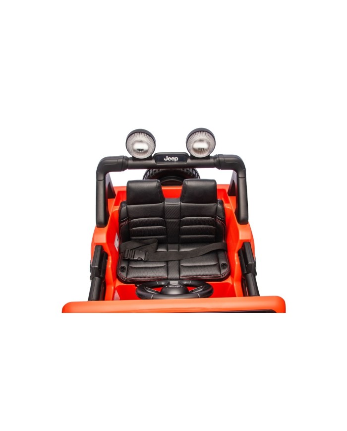 Auto Macchina Elettrica NEW Jeep Wrangler Rubicon 12V per Bambini porte apribili telecomando Full accessori Tappetini Aranciione|Toys Car