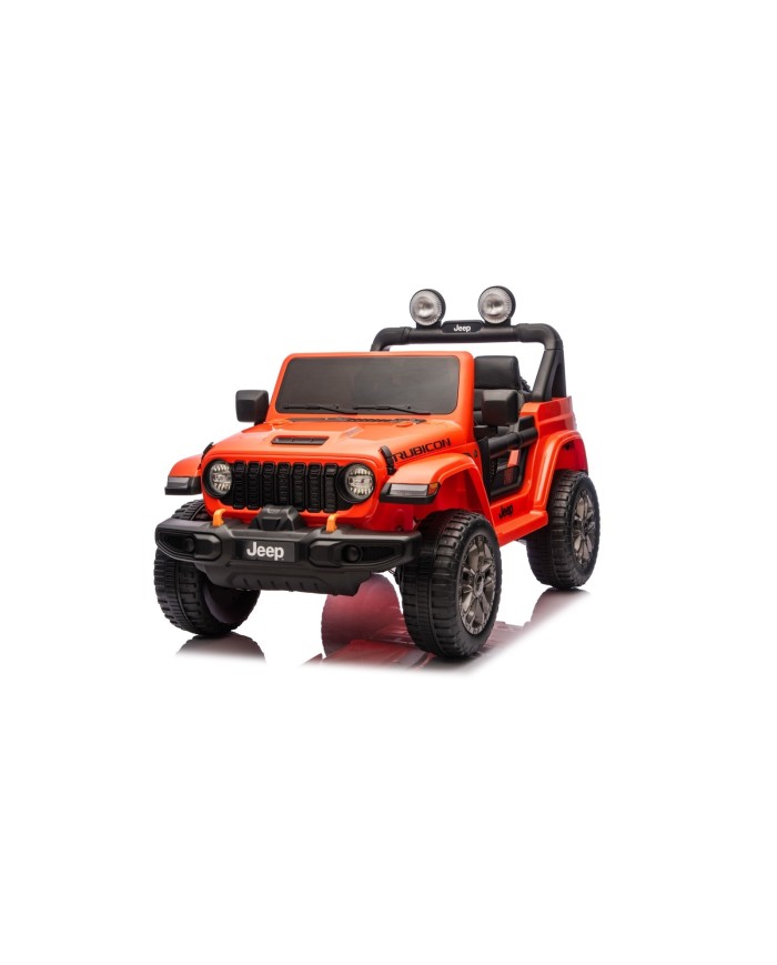 Auto Macchina Elettrica NEW Jeep Wrangler Rubicon 12V per Bambini porte apribili telecomando Full accessori Tappetini Aranciione|Toys Car
