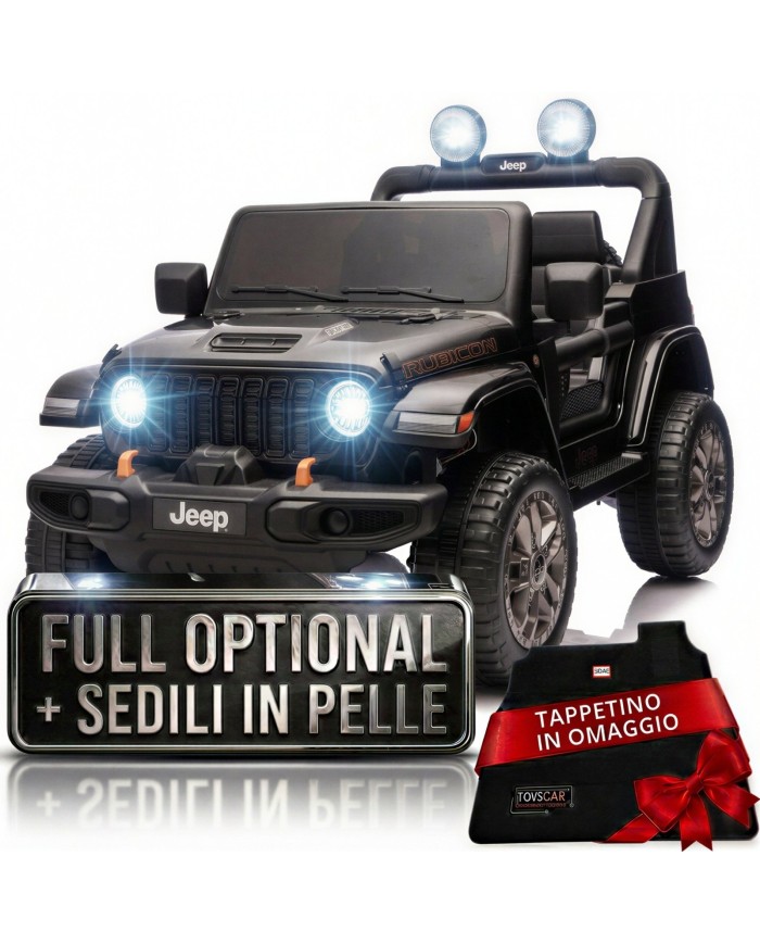 Jeep Rubicon fuoristrada bambini 12V auto elettrica telecomando