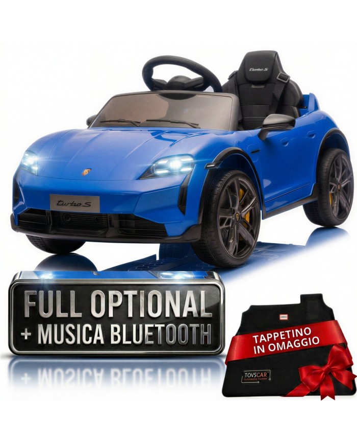 Auto elettrica bambini Porsche Taycan 12V telecomando Bluetooth