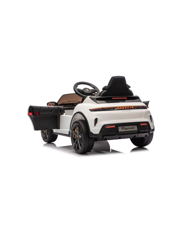 Auto Elettrica Bambini 12V Porsche Taycan Turbo S con Telecomando Porte Apribili, Bluetooth Luci LED e Tappetini|Toys Car