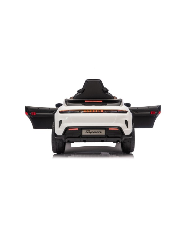 Auto Elettrica Bambini 12V Porsche Taycan Turbo S con Telecomando Porte Apribili, Bluetooth Luci LED e Tappetini|Toys Car