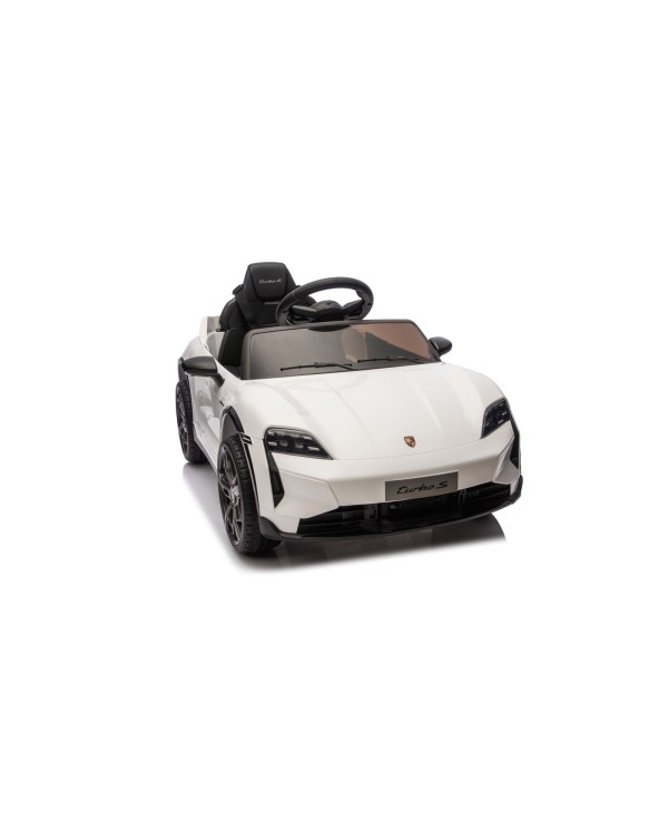 Auto Elettrica Bambini 12V Porsche Taycan Turbo S con Telecomando Porte Apribili, Bluetooth Luci LED e Tappetini|Toys Car